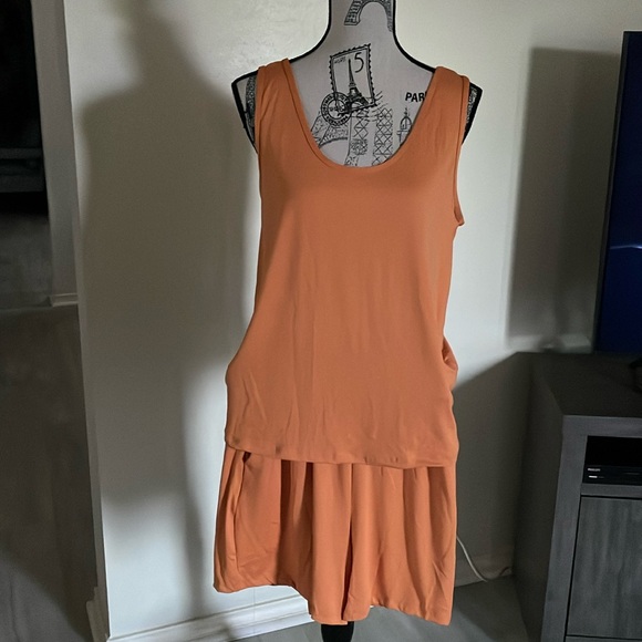 Capella Short Set-Loose Fit-Color:Tomato Cream-Lightweight polyester & Spandex - Picture 1 of 5